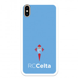 Funda para iPhone XS Max del Celta Escudo Fondo Azul - Licencia Oficial RC Celta