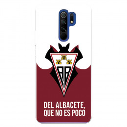 Funda para Xiaomi Redmi 9 del Albacete Escudo "Del Albacete que no es poco" - Licencia Oficial Albacete Balompié