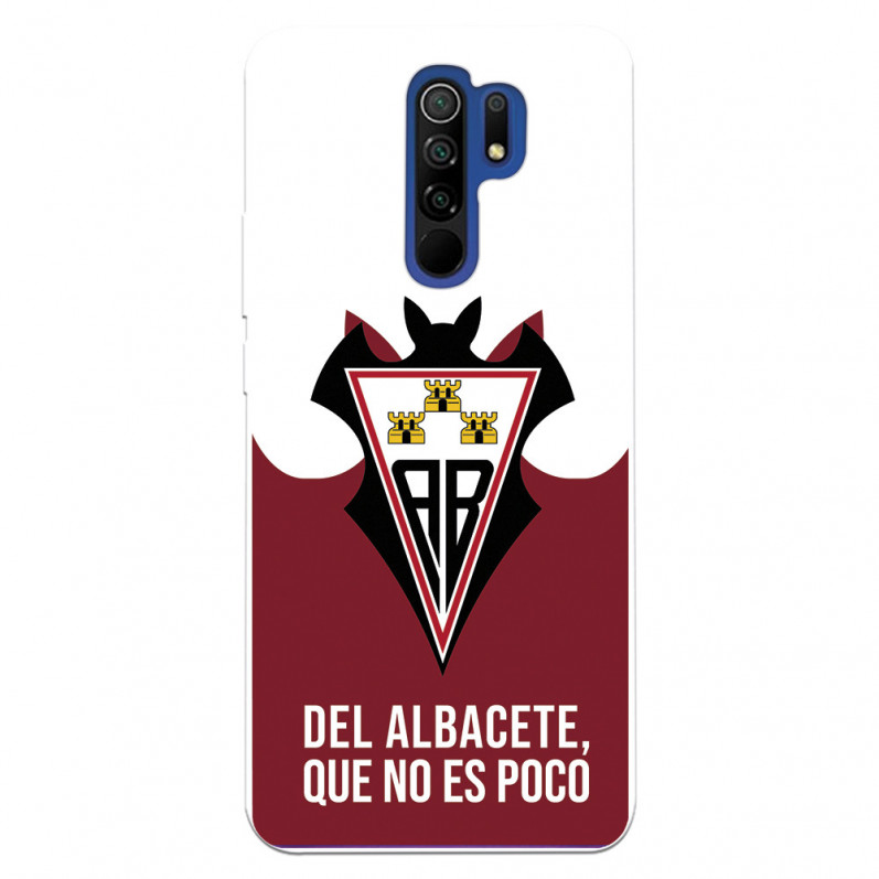 Funda para Xiaomi Redmi 9 del Albacete Escudo "Del Albacete que no es poco" - Licencia Oficial Albacete Balompié