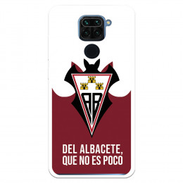 Funda para Xiaomi Redmi Note 9 del Albacete Escudo "Del Albacete que no es poco" - Licencia Oficial Albacete Balompié