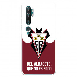 Funda para Xiaomi Mi Note 10 del Albacete Escudo "Del Albacete que no es poco" - Licencia Oficial Albacete Balompié
