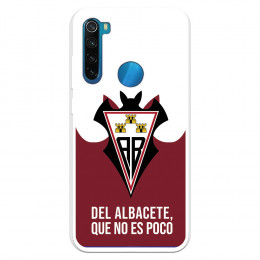 Funda para Xiaomi Redmi Note 8 del Albacete Escudo "Del Albacete que no es poco" - Licencia Oficial Albacete Balompié
