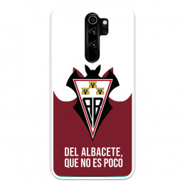 Funda para Xiaomi Redmi Note 8 Pro del Albacete Escudo "Del Albacete que no es poco" - Licencia Oficial Albacete Balompié
