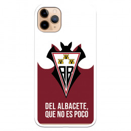 Funda para iPhone 11 Pro Max del Albacete Escudo "Del Albacete que no es poco" - Licencia Oficial Albacete Balompié