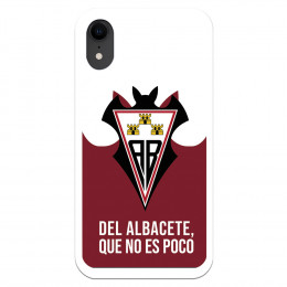 Funda para iPhone XR del Albacete Escudo "Del Albacete que no es poco" - Licencia Oficial Albacete Balompié