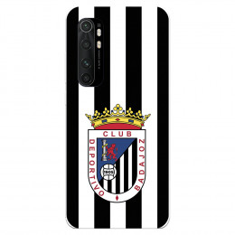Funda para Xiaomi Mi Note 10 Lite del Badajoz Escudo Blanquinegro - Licencia Oficial Club Deportivo Badajoz