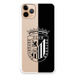 Funda para iPhone 11 Pro Max del Badajoz Escudo Fondo Negro y transparente - Licencia Oficial Club Deportivo Badajoz
