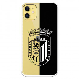 Funda para iPhone 11 del Badajoz Escudo Fondo Negro y transparente - Licencia Oficial Club Deportivo Badajoz