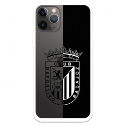 Funda para iPhone 11 Pro del Badajoz Escudo Fondo Negro y transparente - Licencia Oficial Club Deportivo Badajoz