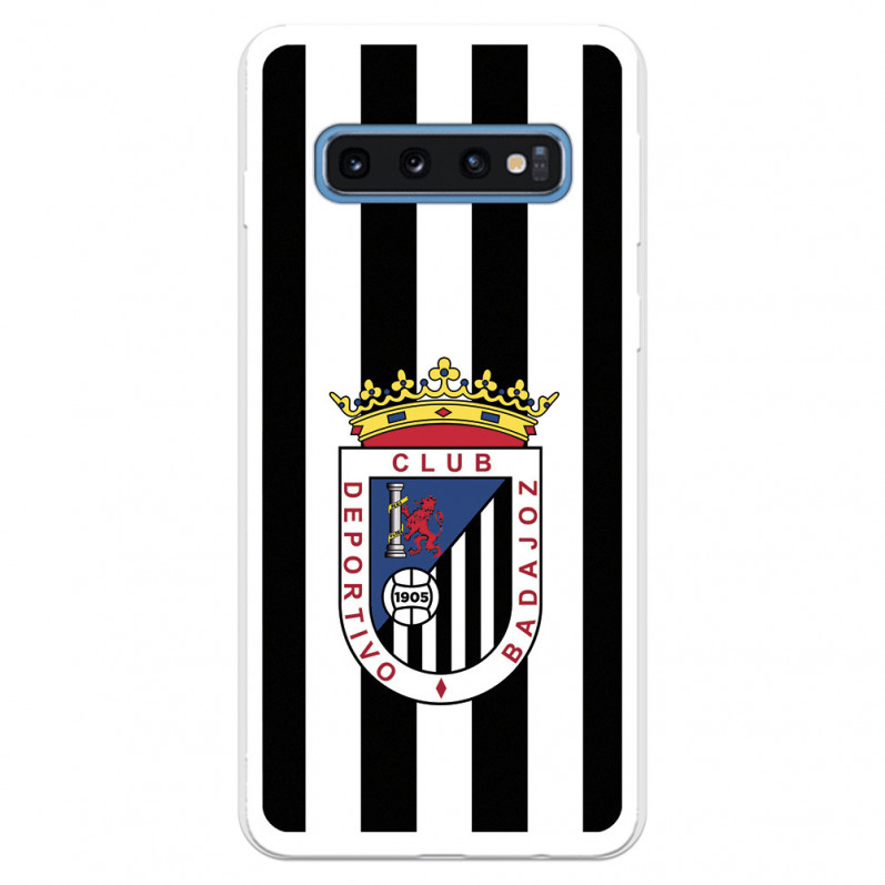 Funda para Samsung Galaxy S10 Plus del Badajoz Escudo Blanquinegro - Licencia Oficial Club Deportivo Badajoz