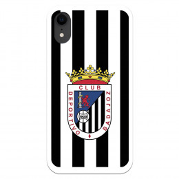 Funda para iPhone XR del Badajoz Escudo Blanquinegro - Licencia Oficial Club Deportivo Badajoz
