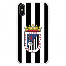 Funda para iPhone X del Badajoz Escudo Blanquinegro - Licencia Oficial Club Deportivo Badajoz
