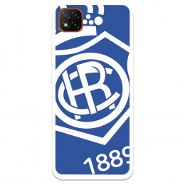 Funda para Xiaomi Redmi 9C del Recre Escudo Fondo Azul - Licencia Oficial Real Club Recreativo de Huelva