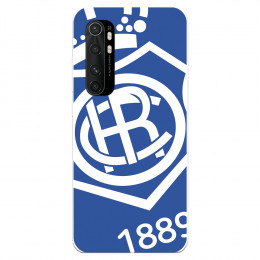 Funda para Xiaomi Mi Note 10 Lite del Recre Escudo Fondo Azul - Licencia Oficial Real Club Recreativo de Huelva