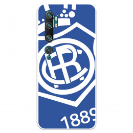 Funda para Xiaomi Mi Note 10 del Recre Escudo Fondo Azul - Licencia Oficial Real Club Recreativo de Huelva