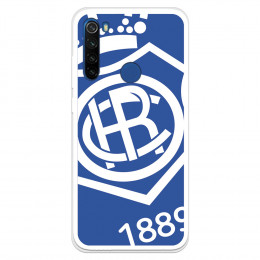 Funda para Xiaomi Redmi Note 8T del Recre Escudo Fondo Azul - Licencia Oficial Real Club Recreativo de Huelva