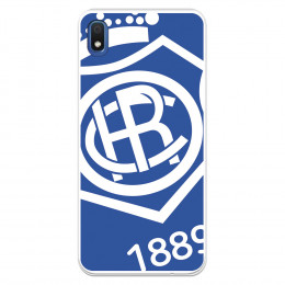 Funda para Samsung Galaxy A10 del Recre Escudo Fondo Azul - Licencia Oficial Real Club Recreativo de Huelva