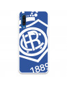 Funda para Samsung Galaxy A50 del Recre Escudo Fondo Azul - Licencia Oficial Real Club Recreativo de Huelva
