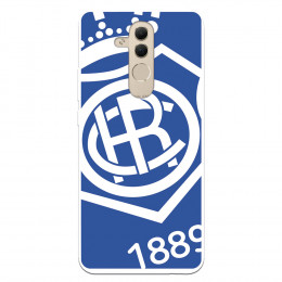 Funda para Huawei Mate 20 Lite del Recre Escudo Fondo Azul - Licencia Oficial Real Club Recreativo de Huelva