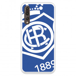 Funda para Huawei P20 Pro del Recre Escudo Fondo Azul - Licencia Oficial Real Club Recreativo de Huelva