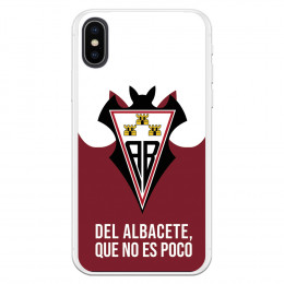 Funda para iPhone XS del Albacete Escudo "Del Albacete que no es poco" - Licencia Oficial Albacete Balompié