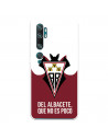 Funda para Xiaomi Mi Note 10 Pro del Albacete Escudo "Del Albacete que no es poco" - Licencia Oficial Albacete Balompié