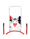 Funda Colgante Transparente para iPhone 7 Plus Oficial de Disney Mickey y Minnie Beso - Clásicos Disney