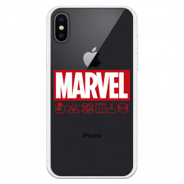 Funda para iPhone XS Oficial de Marvel Marvel Logo Red - Marvel