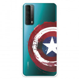 Funda para Huawei P Smart 2021 Oficial de Marvel Capitán América Escudo Transparente - Marvel
