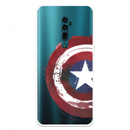 Funda para Oppo Reno 10 X Zoom Oficial de Marvel Capitán América Escudo Transparente - Marvel