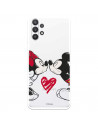 Funda para Samsung Galaxy A32 5G Oficial de Disney Mickey y Minnie Beso - Clásicos Disney