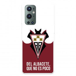 Funda para OnePlus 9 Pro del Albacete Escudo "Del Albacete que no es poco" - Licencia Oficial Albacete Balompié