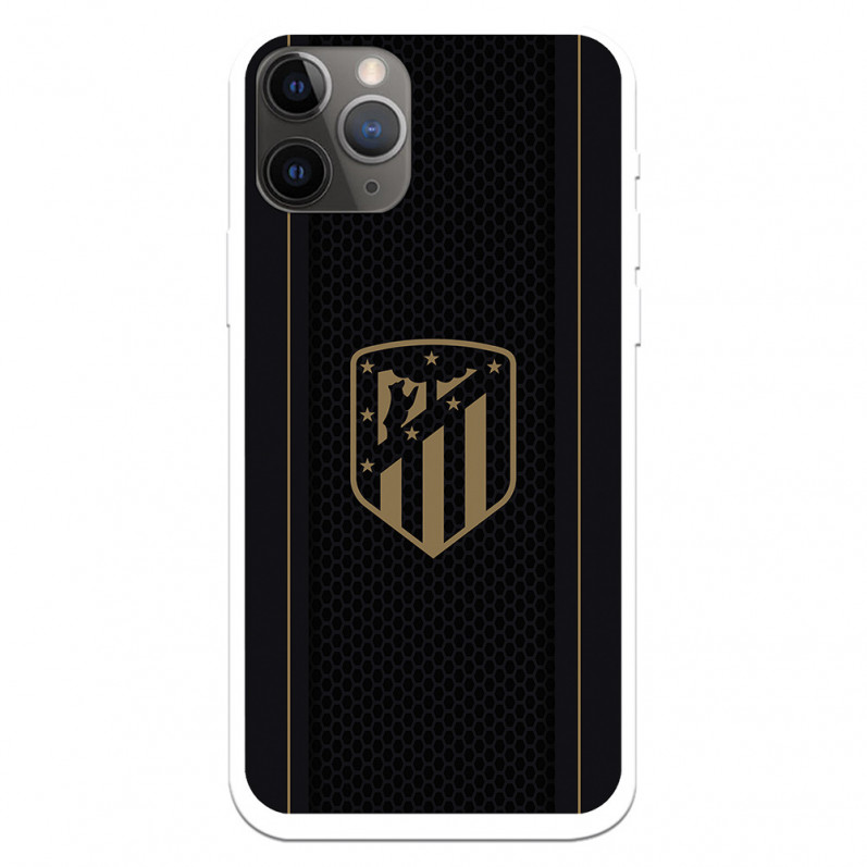Funda para iPhone 11 Pro del Atleti Escudo Dorado Fondo Negro - Licencia Oficial Atlético de Madrid