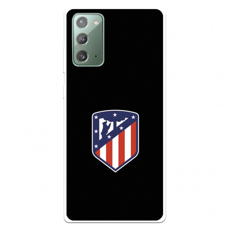 Funda para Samsung Galaxy Note20 del Atleti Escudo Fondo Negro - Licencia Oficial Atlético de Madrid
