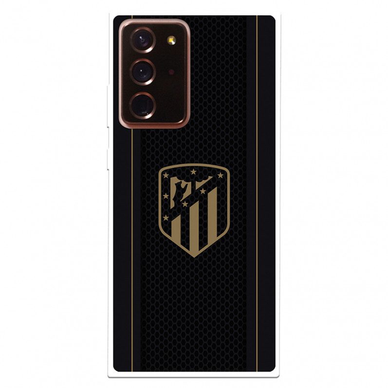 Funda para Samsung Galaxy Note 20 Ultra del Atleti Escudo Dorado Fondo Negro - Licencia Oficial Atlético de Madrid