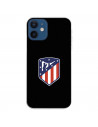 Funda para iPhone 12 Mini del Atleti Escudo Fondo Negro - Licencia Oficial Atlético de Madrid