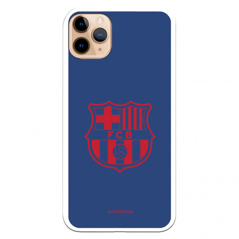 Funda para iPhone 11 Pro Max del Barcelona Escudo Rojo Fondo Azul - Licencia Oficial FC Barcelona