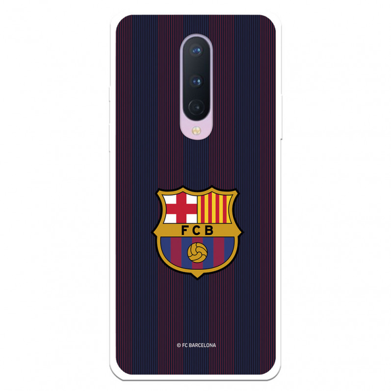 Funda para OnePlus 8 del Barcelona Rayas Blaugrana - Licencia Oficial FC Barcelona
