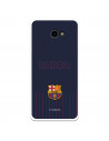 Funda para Samsung Galaxy J4 Plus del Barcelona Barsa Fondo Azul - Licencia Oficial FC Barcelona