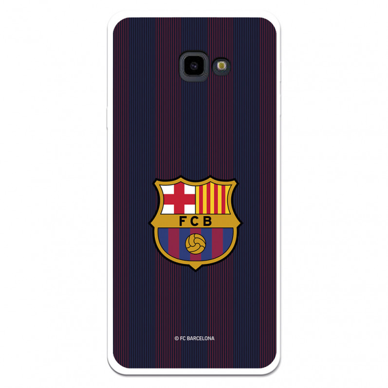 Funda para Samsung Galaxy J4 Plus del Barcelona Rayas Blaugrana - Licencia Oficial FC Barcelona