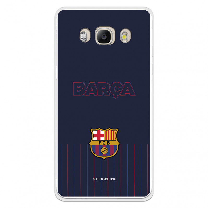 Funda para Samsung Galaxy J5 2016 del Barcelona Barsa Fondo Azul - Licencia Oficial FC Barcelona