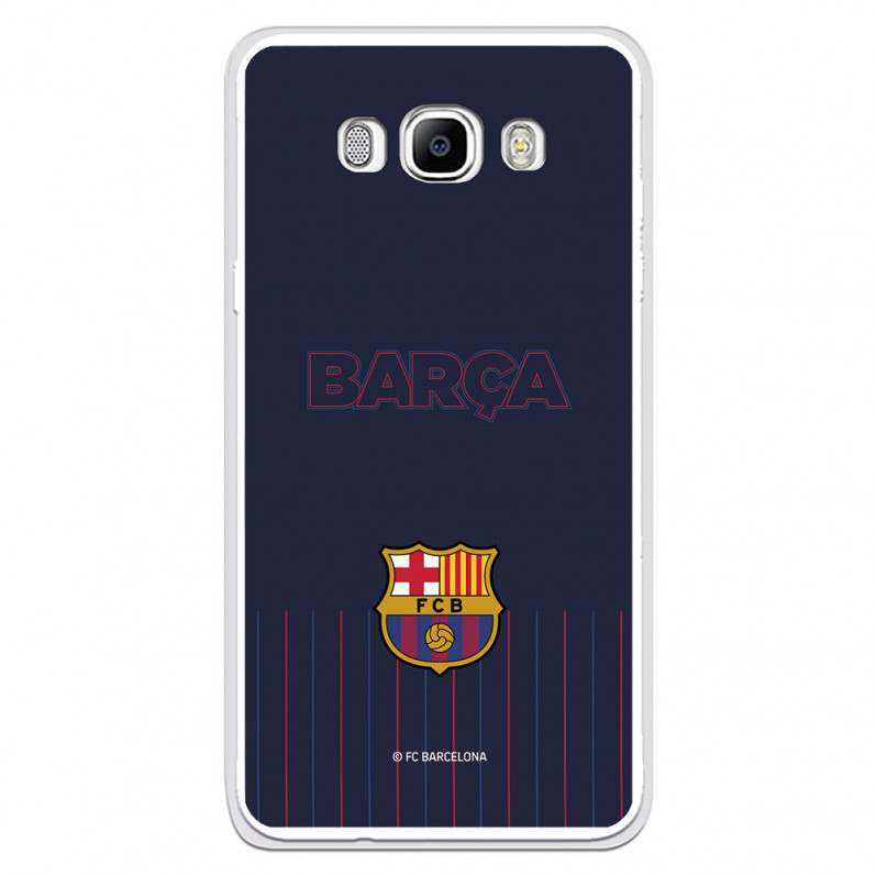 Funda para Samsung Galaxy J7 2016 del Barcelona Barsa Fondo Azul - Licencia Oficial FC Barcelona