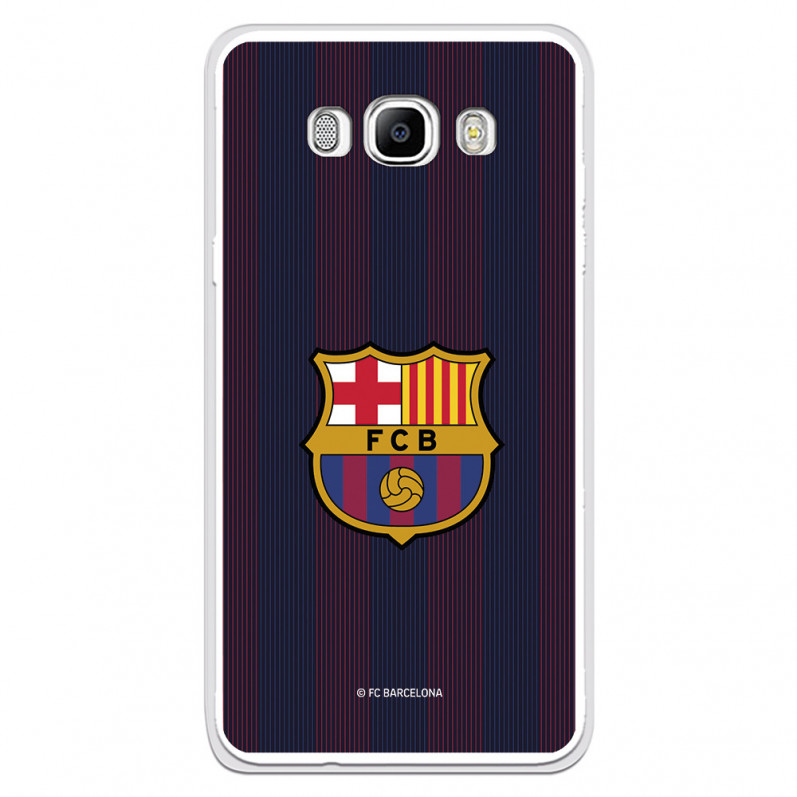 Funda para Samsung Galaxy J7 2016 del Barcelona Rayas Blaugrana - Licencia Oficial FC Barcelona