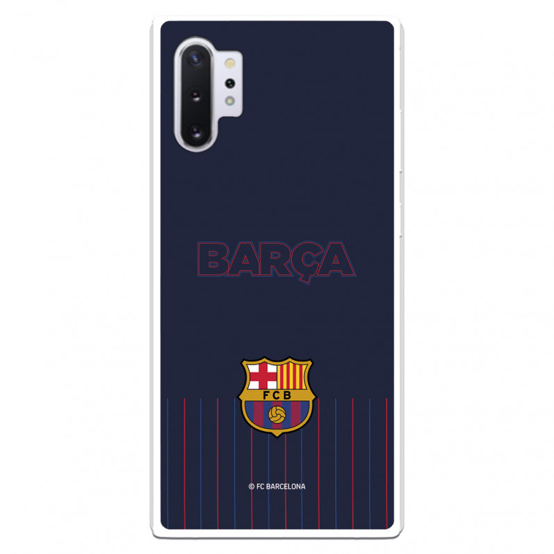 Funda para Samsung Galaxy Note 10Plus del Barcelona Barsa Fondo Azul - Licencia Oficial FC Barcelona
