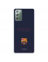 Funda para Samsung Galaxy Note20 del Barcelona Barsa Fondo Azul - Licencia Oficial FC Barcelona
