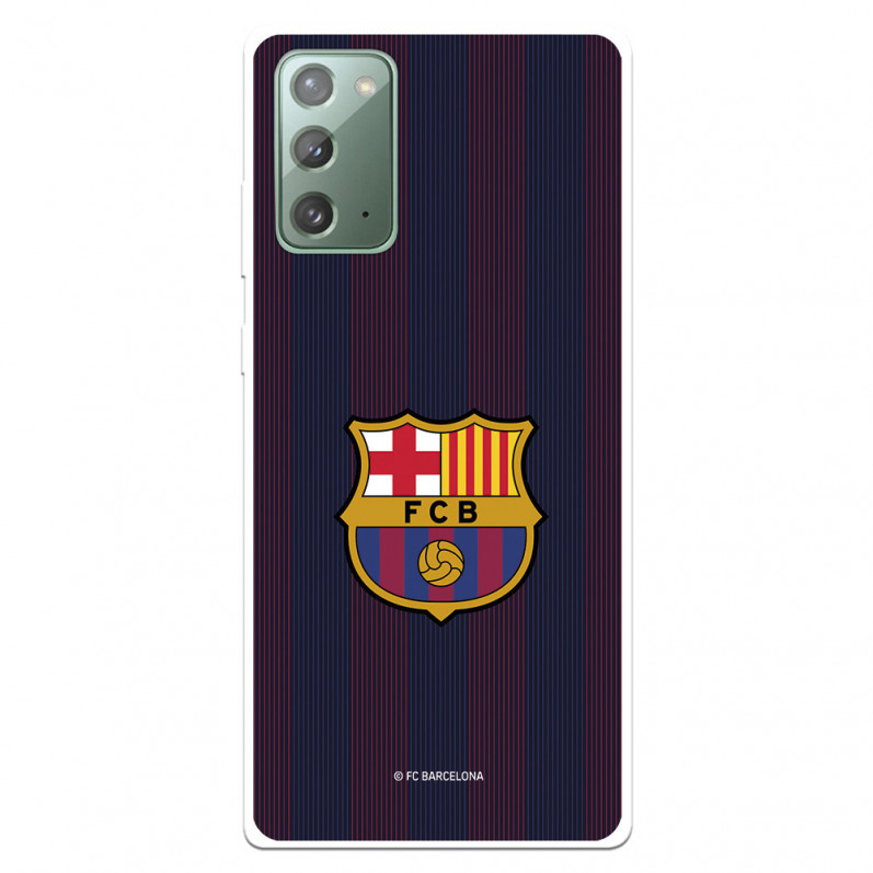 Funda para Samsung Galaxy Note20 del Barcelona Rayas Blaugrana - Licencia Oficial FC Barcelona
