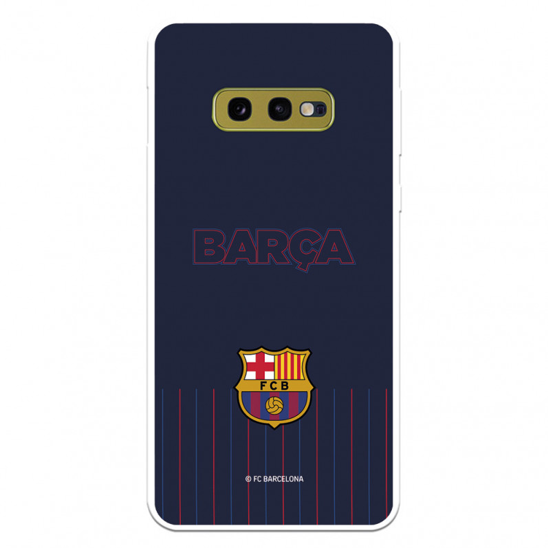 Funda para Samsung Galaxy S10e del Barcelona Barsa Fondo Azul - Licencia Oficial FC Barcelona