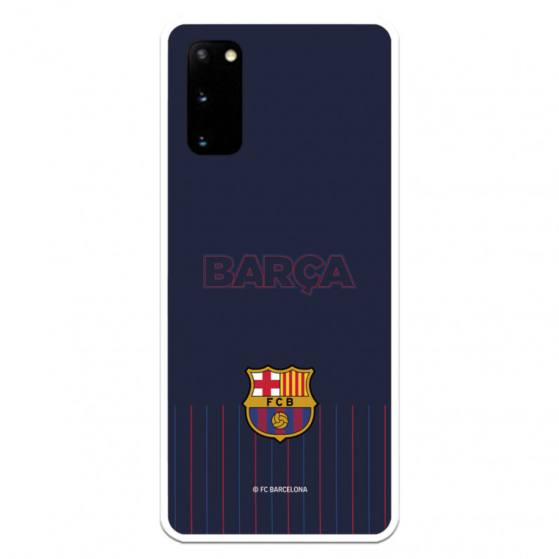 Funda para Samsung Galaxy S20 del Barcelona Barsa Fondo Azul - Licencia Oficial FC Barcelona