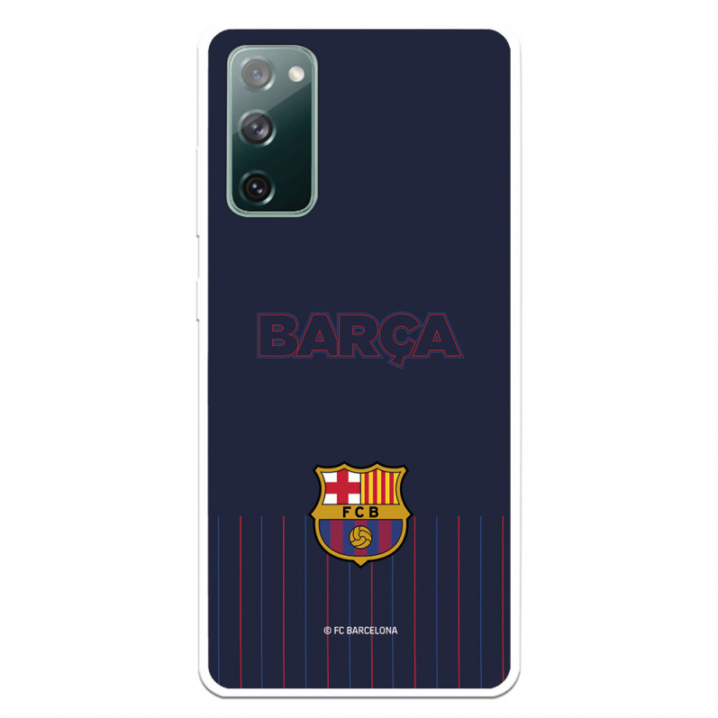Funda para Samsung Galaxy S20 FE del Barcelona Barsa Fondo Azul - Licencia Oficial FC Barcelona