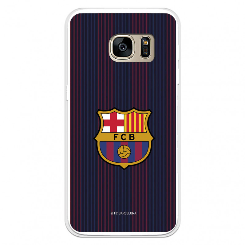 Funda para Samsung Galaxy S7 del Barcelona Rayas Blaugrana - Licencia Oficial FC Barcelona